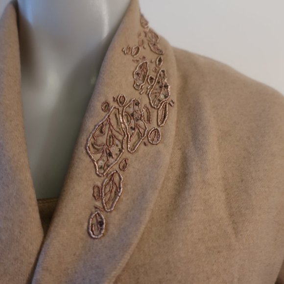 Women Cynthia Rose 2pc Camel Tank Dress W/Matching Crop Blazer S - Picture 4 of 11